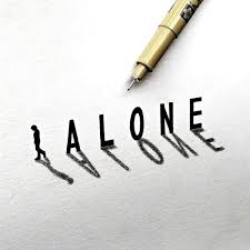 Image result for alone typography